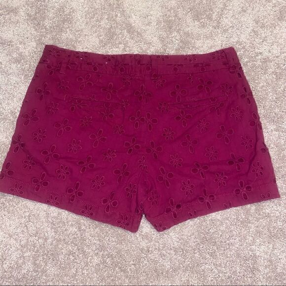 LOFT Fuchsia Eyelet Shorts  - Picture 3 of 3